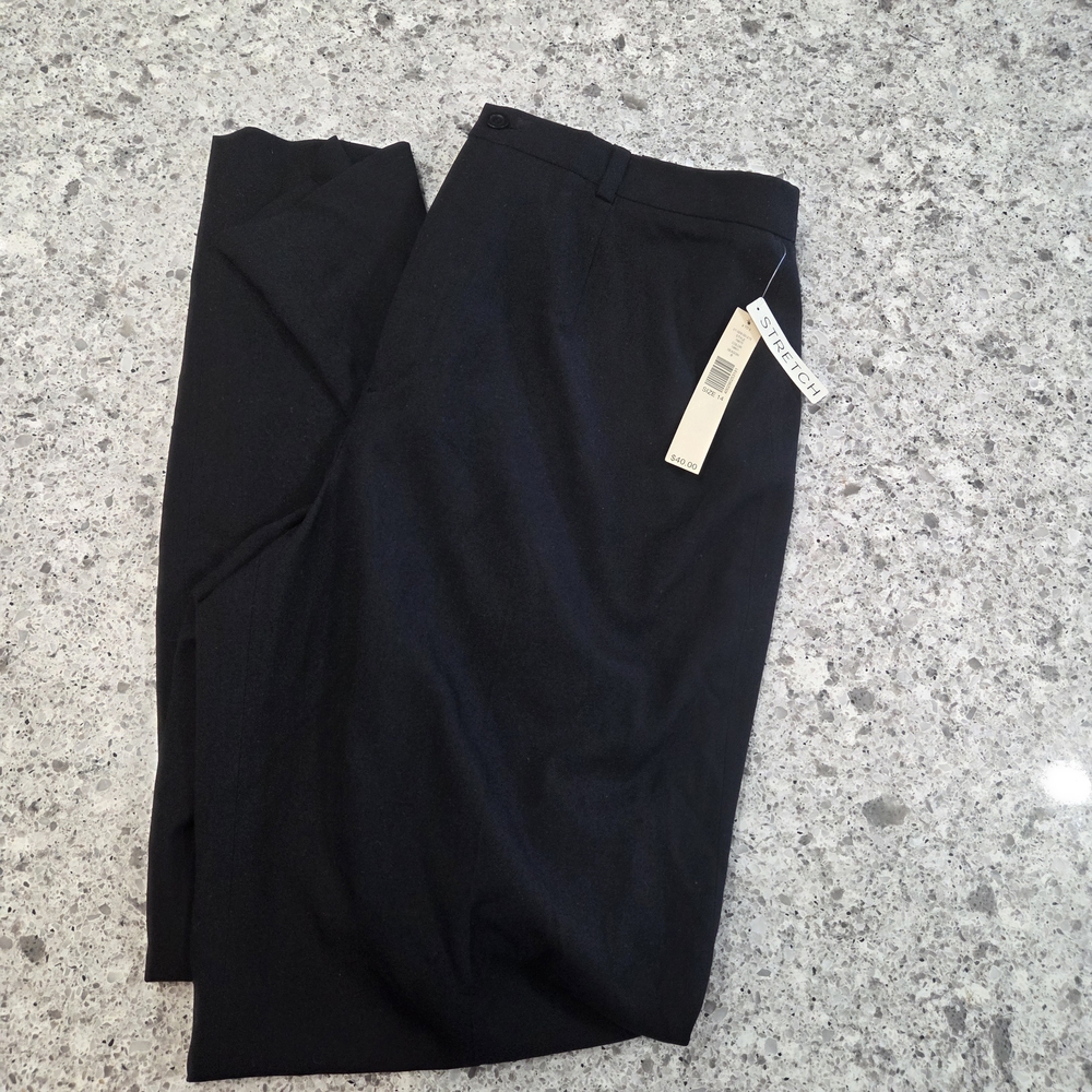 NWT Vintage Amanda Smith Women Black high waisted trouser Dress Pants Size 14